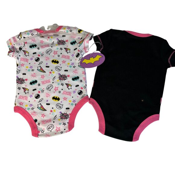 New Born Baby Girl Bundle Batman One Piece Bodysuits Headbands Pants & Socks NWT - Picture 2 of 11